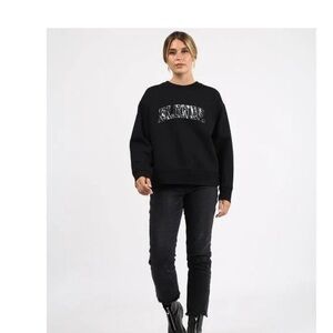 BRUNETTE THE LABEL: BLONDE STEP SISTER CREW NECK ZEBRA PRINT